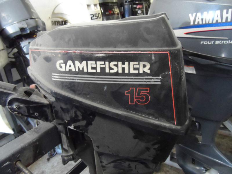 90's 15hp 15 hp gamefisher outboard motor      