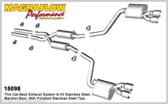 Magnaflow 15098 - dodge challenger v-6 stainless cat-back exhaust  2011-2013