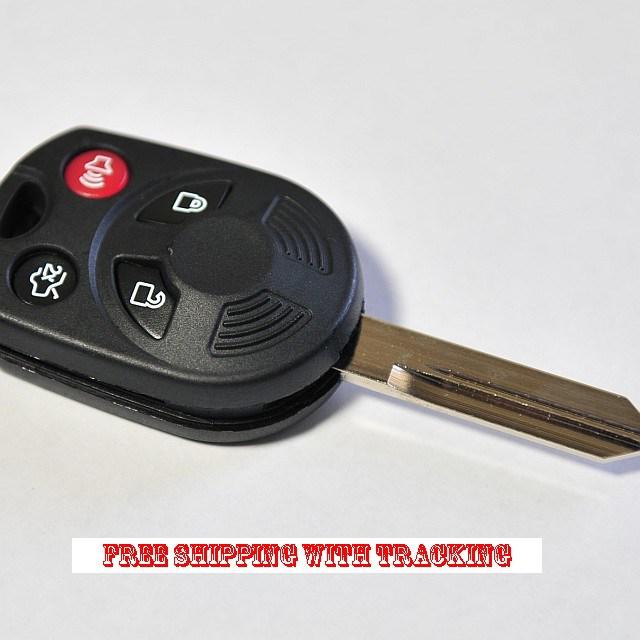 New replacement casing ford 4 button remote shell uncut key fs