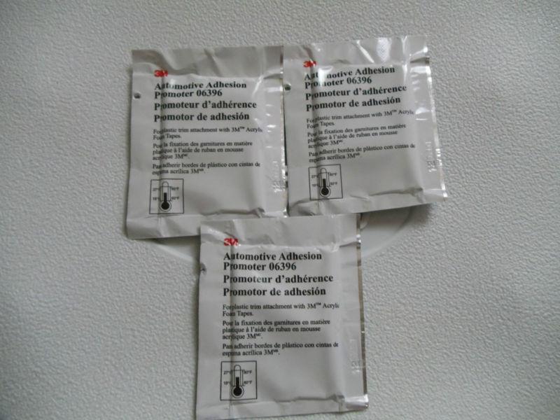 3m 06396 adhesion promoter for two sided tape...three (3) pack...new, sealed