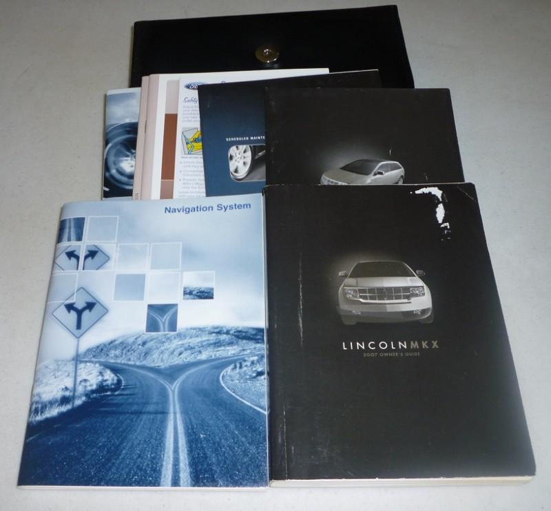 2007 lincoln mkx owners manual set 07 navigation guide w/case