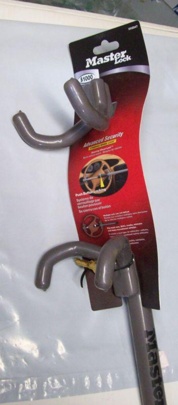  master lock 252dat quad hook advanced security steering wheel lock brand new
