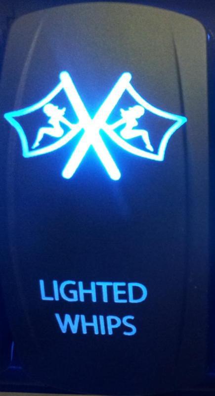 Dual whips  utv led backlit marine switch can am commander can am maverick 4x4 