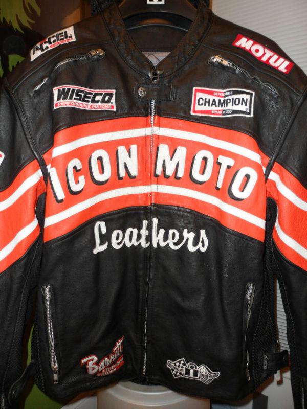 Icon vintage flattrack daytona jacket - 3x-large/black