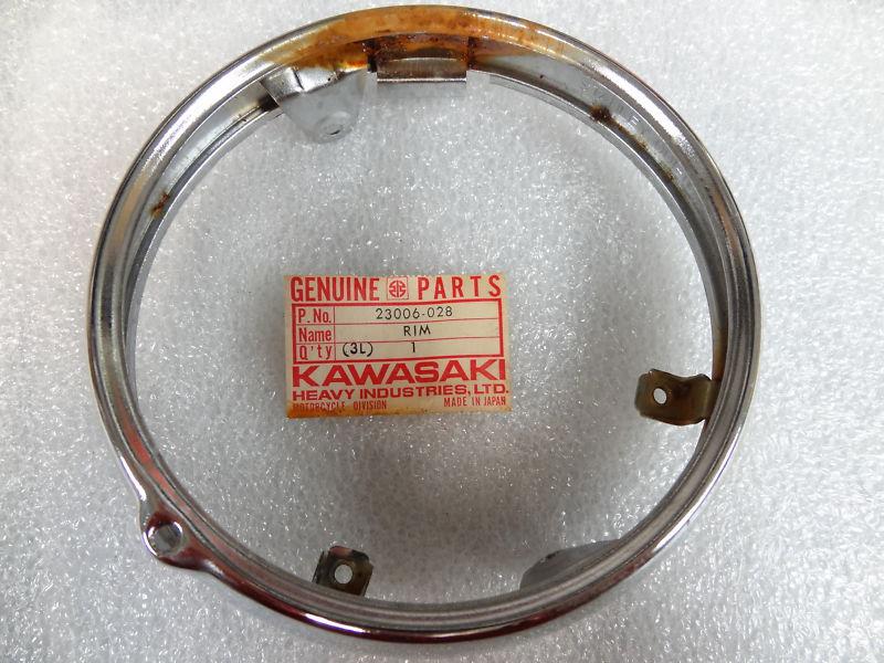 Kawasaki nos new 23006-028 head lamp rim f7 f9 f11 1971-75