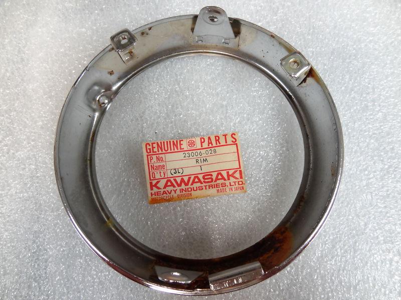 Kawasaki NOS NEW 23006-028 Head Lamp Rim F7 F9 F11 1971-75, US $19.99, image 2