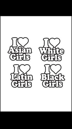 I love girls car truck dsm jdm honda funny decal vinyl sticker