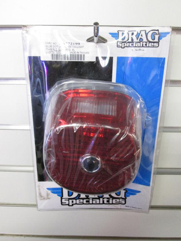 Laydown taillight assembly w/ blue dot for 73-08 flst,fxd,xl