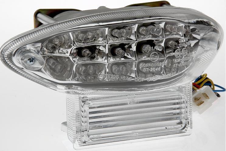 Afterburner chrome integrated led blinker taillight suzuki gsx1300r 99-07