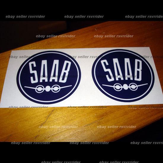 Saab airplane hood emblem decal sticker fits all models