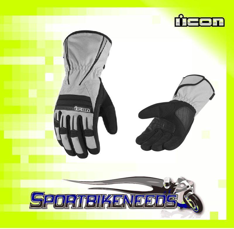 Icon pdx waterproof glove grey black size medium m
