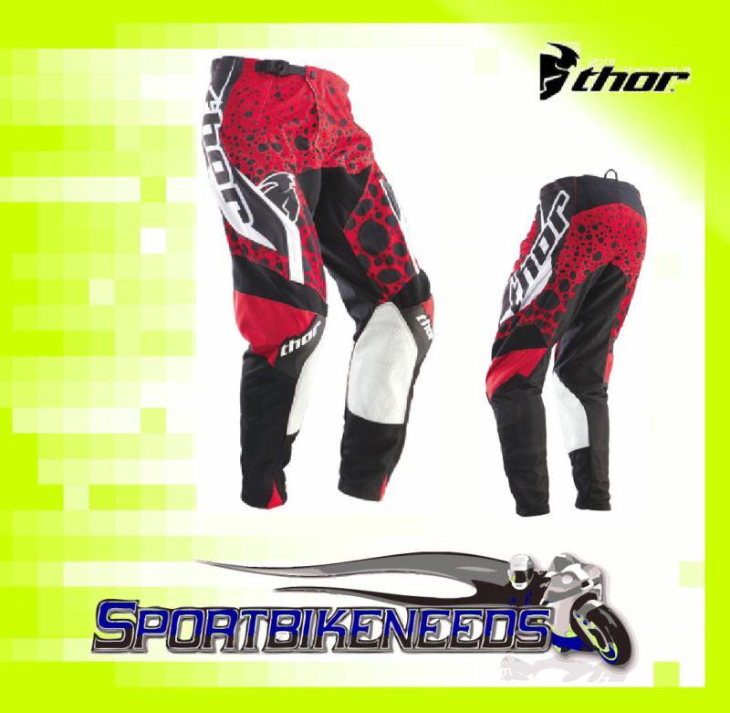 Thor 2012 phase vented amazon pants red black size 30