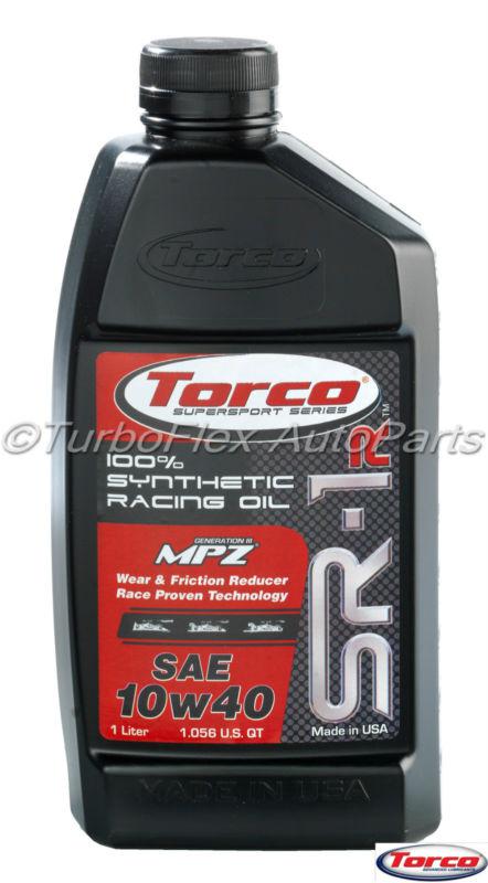 Torco oil sr-1r 10w40 racing synthetic engine oil 6 bottles x 1l 