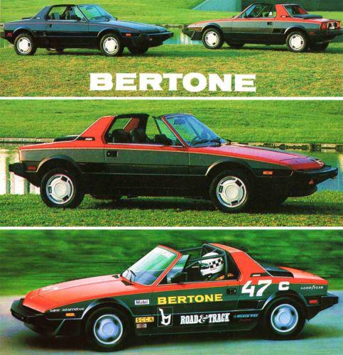 1985 fiat bertone x1/9 factory brochure-bertone x1/9