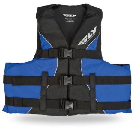 Fly racing adult life vests blue/black lg/xl