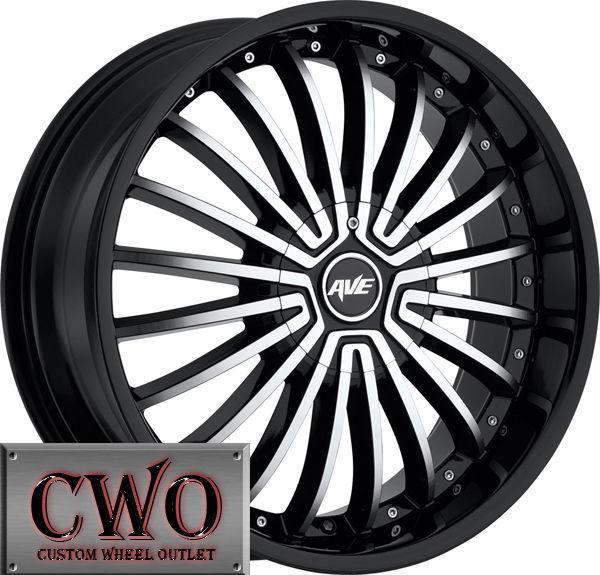 20 black avenue a602 wheels rims 5x114.3/5x120 5 lug bmw nissan toyota honda