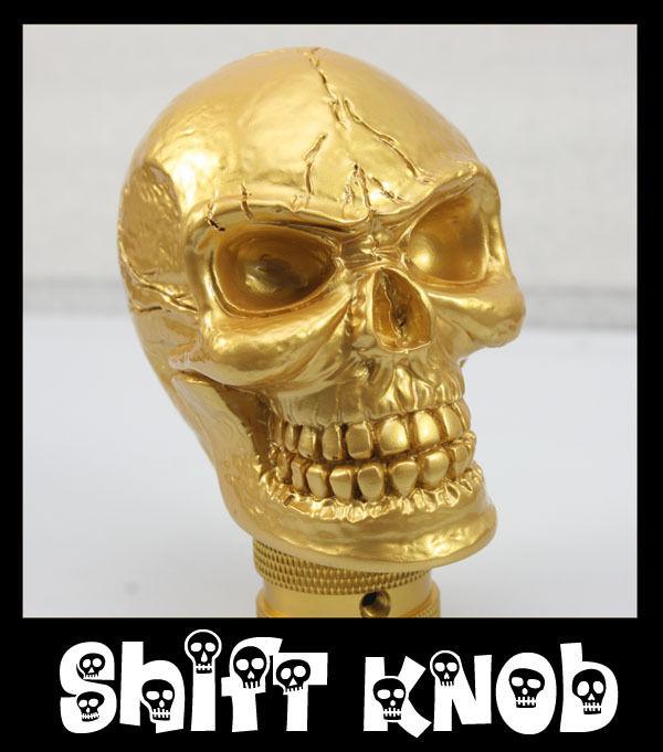 Universal manual gear stick shift shifter lever knob wicked carved skull