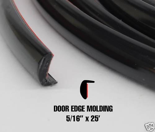 Door edge & lip molding l style * 5/16"x 25' black 