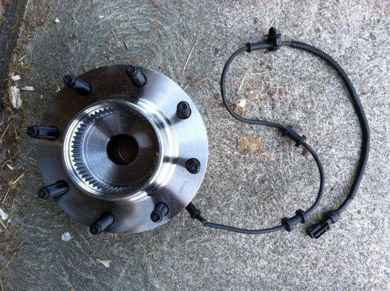 1 front (left or right) ford 4wd srw w/4 wheel abs new wheel hub and bearing