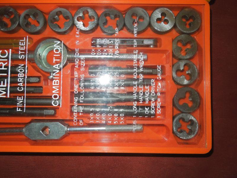 40 Piece Metric TAP AND DIE SET, Made in Japan, 1980's, preowned, Central Forge, US $27.99, image 4