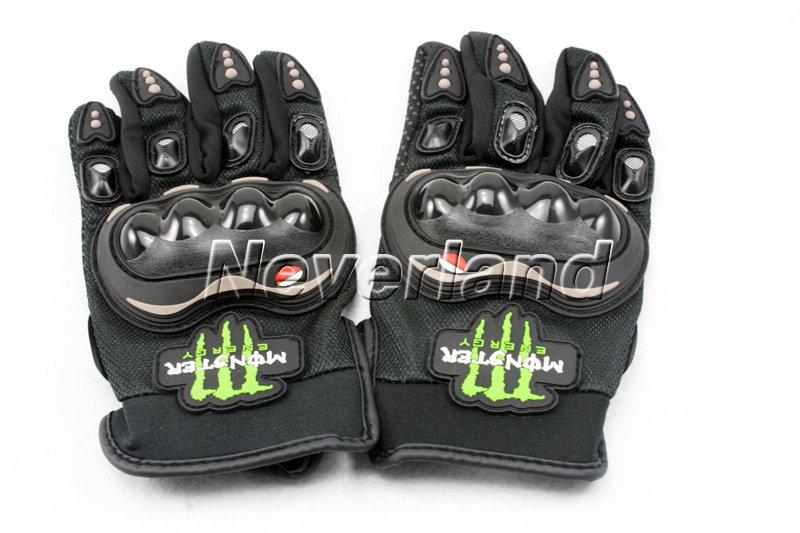 Hot motorcycle racing riding carbon fiber full finger gloves size black m l xl