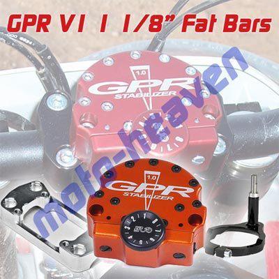 Gpr v1 steering damper kawasaki kx500 96-04 1 1/8" fat bars 4001-0041 orange