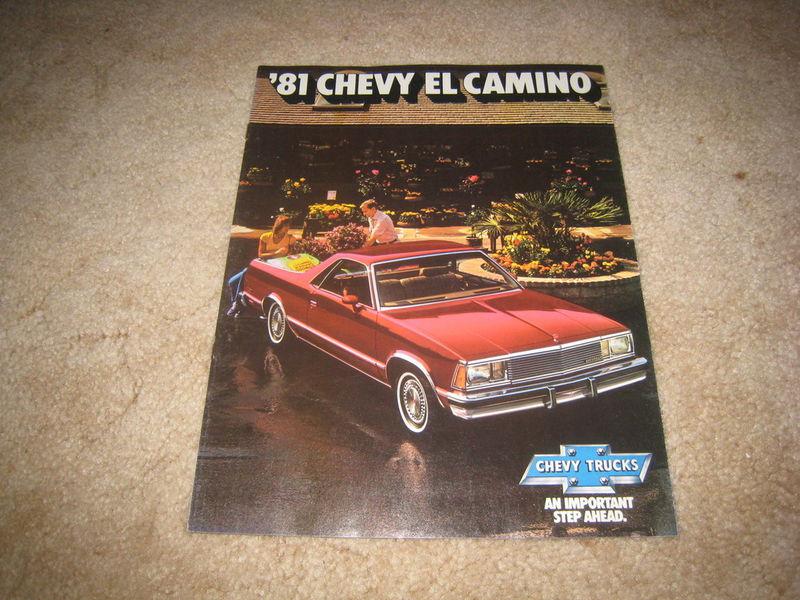 Buy 1981 Chevrolet El Camino SS Super Sport sales brochure dealer