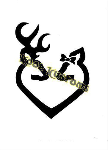 Vinyl decal sticker deer heart... hunting...car truck window...laptop