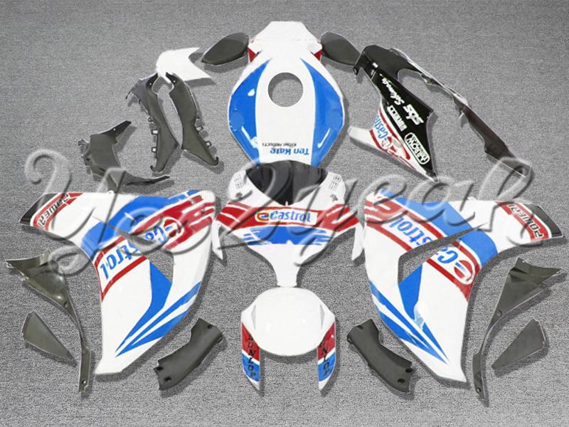 Injection molded fit fireblade cbr1000rr 08-11 cyan white fairing zn918