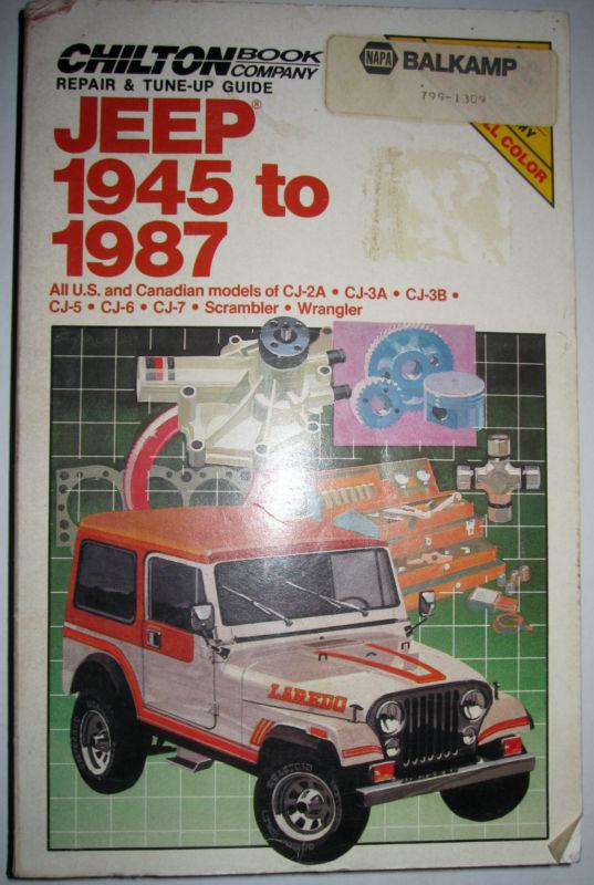 Buy Jeep 1945 to 1987 Chilton Manual in Bonneau, South Carolina, US