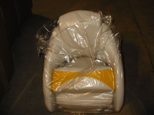 Nos oem crownline boat flip up bucket seat white yellow