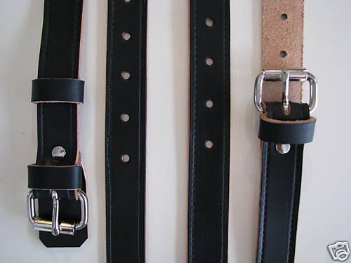 Hand made black fitted back seat leather luggage belts/straps porsche  911 &amp; 912