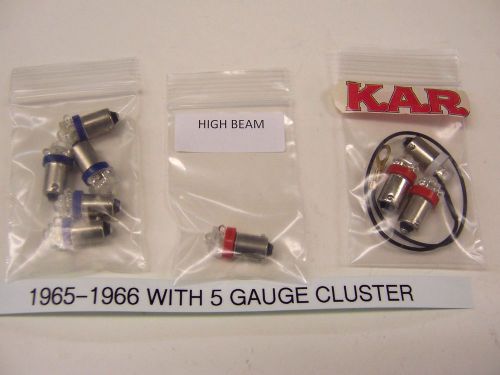 1965 1966 mustang shelby clone restomod blue led instrument cluster lighting kit