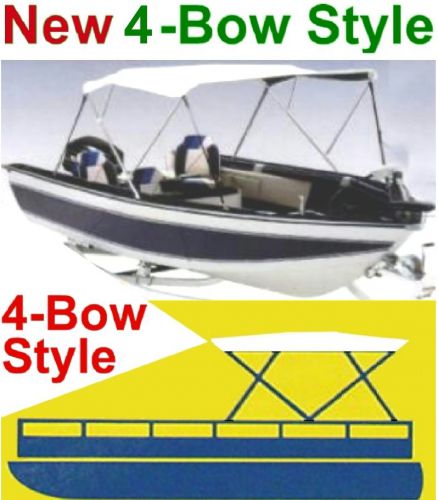 New 4 bow boat bimini convertible top cover,pontoon 78"-86" folding frame