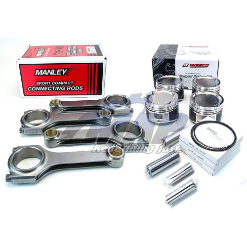 Wiseco pistons 92.5mm bore manley rods kit for 2002-05 subaru wrx 4v ej20 ej205