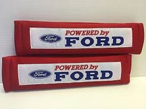 Red seat belt cover shoulder pads in 2 pcs-ford