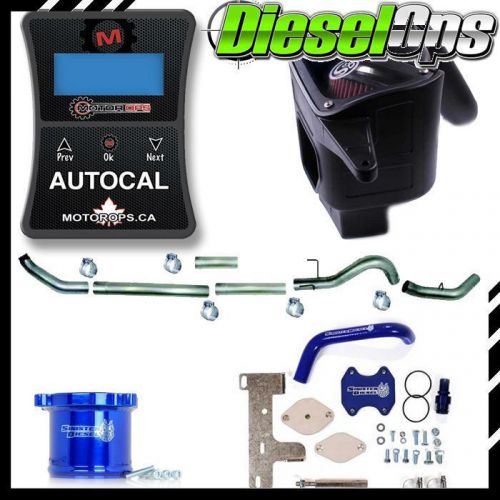 Efi live 4" turbo-back no muffler egr/valve del s&amp;b for dodge cummins 6.7 10-12