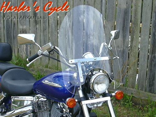 1100 honda shadow spirit vt1100 c clear 22" touring windshield w/chrome hardware