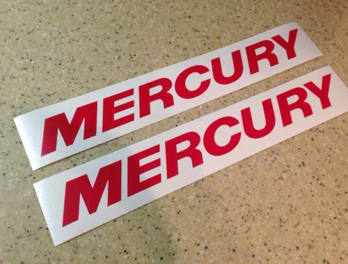 Mercury vintage outboard motor decals 11" red free ship + free fish decal!