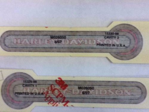 New  harley 15330-98 / 15329-98 fuel tank decal set