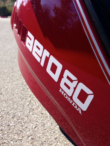 83-84 honda aero 80 nh80 custom white die cut decal 8"