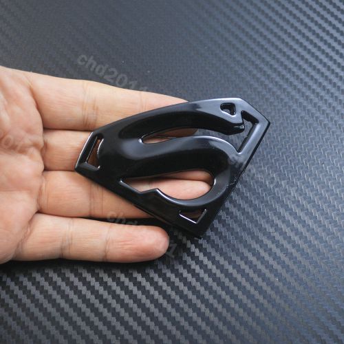 Suv superman logo chrome metal car motorcycle black badge emblem decal sticker