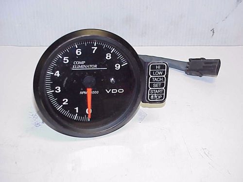Used  vdo yazaki 5&#034; memory tach comp eliminator 9000 rpm analog black face