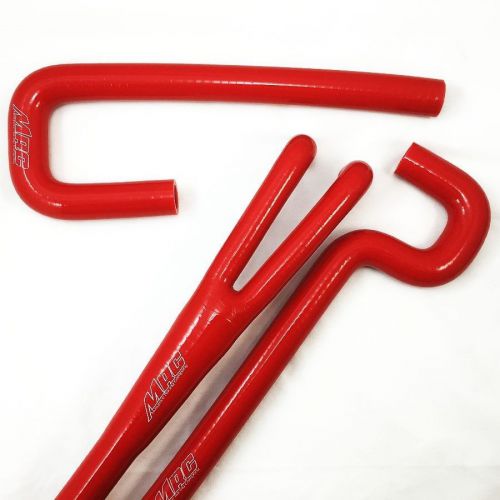 Radiator hose kit, high quality silicone, mrc type, red birel ckr shifter kart