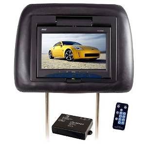 Adjustable headrest built-in 7" tft monitor (black)