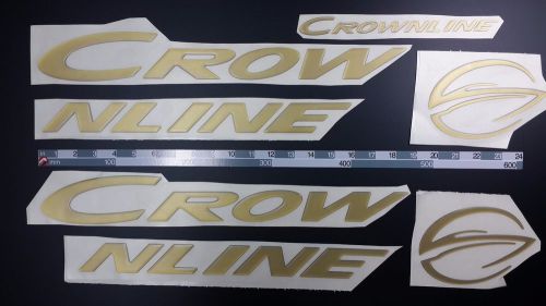 Crownline boat emblem 33" stickers set gold - adesivi barca - pegatinas barcos