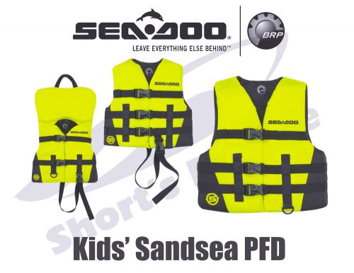 Genuine sea doo kid&#039;s sandsea pfd life jacket - youth small
