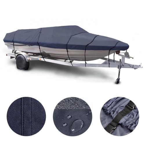 16 17 18' trailerable fish ski boat cover 600d v-hull beam 95" w oxford bag blue