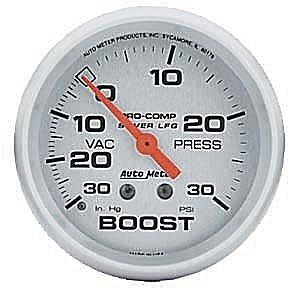 Auto meter 4603 ultra-lite gauge 2-5/8&#034; boost/vacuum mechanical liquid-filled