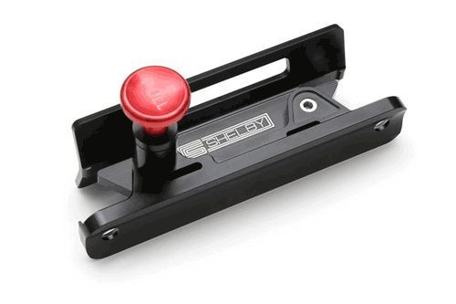 Shelby cs race track logo billet aluminum fire extinguisher bracket ford mustang